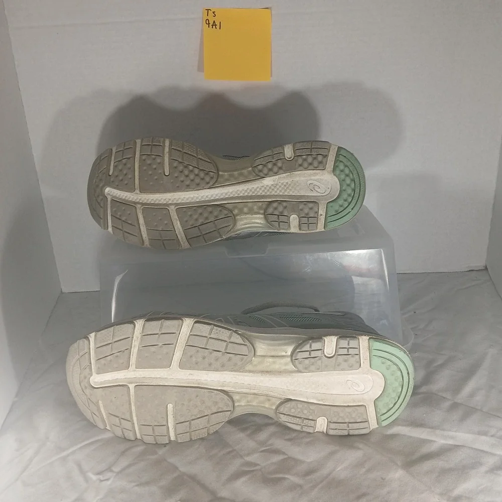 ASICS Gel Nimbus 25 Running Shoes Light Grey Teal‎ Women's Size 9.5 US